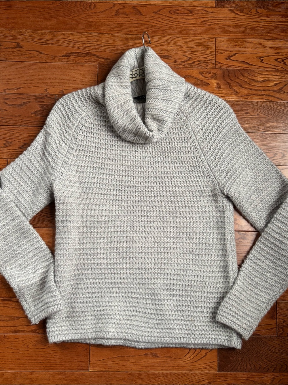 Denver Hayes Light Gray Cowl Neck Sweater